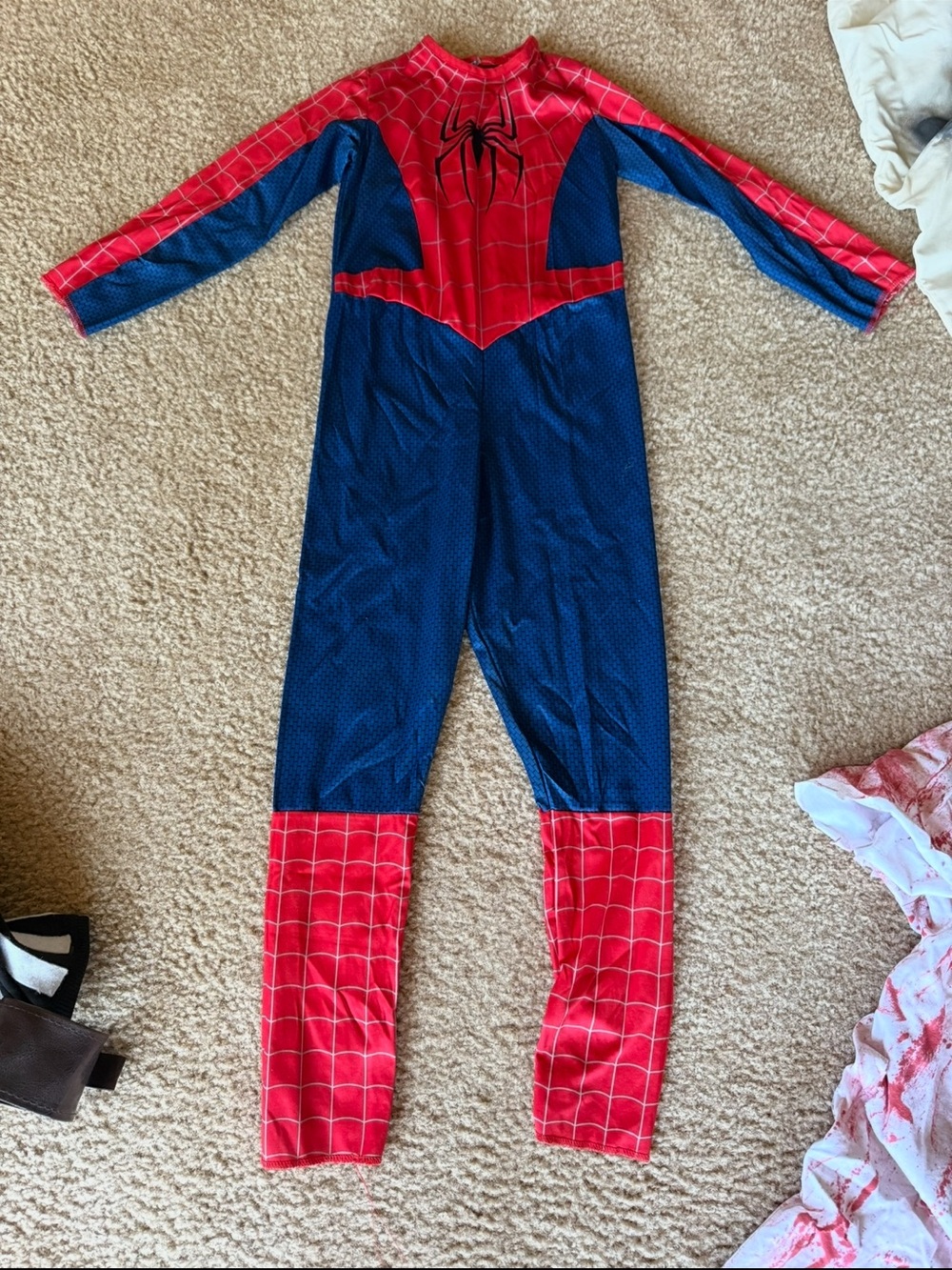 Kids Red and Blue Spider Hero Costume